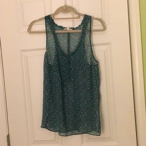 American Eagle sheer floral tank